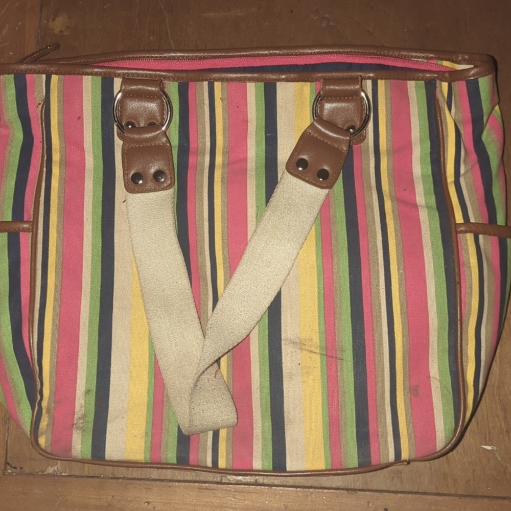 Purse with colorful print